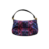COACH BLUE/RED MONOGRAM HANDBAG