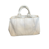 PRADA LARGE WHITE CANAPA TOTE BAG