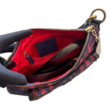 COACH BLUE/RED MONOGRAM HANDBAG