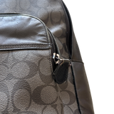 COACH BLACK MONOGRAM LEATHER BACKPACK