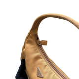 PRADA NYLON YELLOW HOBO HANDBAG