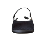 COACH BLACK MONOGRAM POCHETTE BAG