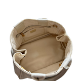 PRADA LARGE WHITE CANAPA TOTE BAG