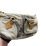 LOUIS VUITTON DENIM POUCHY PATCH HANDBAG