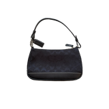 COACH BLACK MONOGRAM POCHETTE BAG