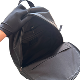 COACH BLACK MONOGRAM LEATHER BACKPACK