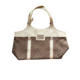 DIOR BROWN TROTTER WHITE LARGE HANDBAG