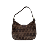 FENDI ZUCCA MAMMA BUCKET FLAP SHOULDER BAG
