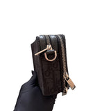 DIOR BLACK OBLIQUE ZIPPED POUCH SHOULDER BAG