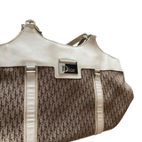 DIOR BROWN TROTTER WHITE LARGE HANDBAG