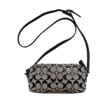 COACH BLACK MONOGRAM POCHETTE SHOULDER BAG