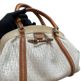 DIOR WHITE TROTTER MINI BOSTON BAG