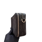 DIOR BLACK OBLIQUE ZIPPED POUCH SHOULDER BAG