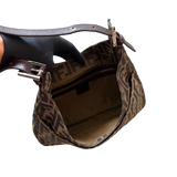 FENDI ZUCCA MAMMA BUCKET FLAP SHOULDER BAG