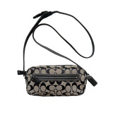 COACH BLACK MONOGRAM POCHETTE SHOULDER BAG