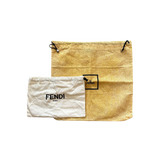 FENDI ZUCCA MAMMA BUCKET FLAP SHOULDER BAG