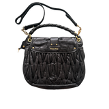 MIU MIU BLACK LEATHER HANDBAG