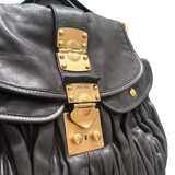 MIU MIU BLACK LEATHER HANDBAG