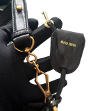 MIU MIU BLACK LEATHER HANDBAG