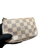 LOUIS VUITTON WHITE DAMIER MINI POUCH BAG