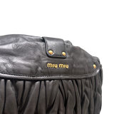 MIU MIU BLACK LEATHER HANDBAG
