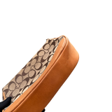 COACH BROWN MONOGRAM POCHETTE BAG