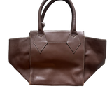 VIVIENNE WESTWOOD BROWN LEATHER TOTE BAG
