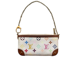 LOUIS VUITTON MURAKAMI MULTICOLOUR WHITE CHAIN POCHETTE BAG