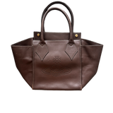 VIVIENNE WESTWOOD BROWN LEATHER TOTE BAG