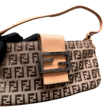FENDI LIGHT BROWN MONOGRAM MINI HANDBAG