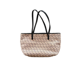 FENDI BEIGE MONOGRAM MINI TOTE BAG