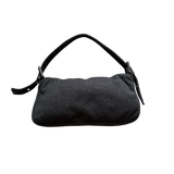 FENDI COTTON BLACK BAGUETTE BAG
