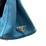 PRADA BABY BLUE CANAPA TOTE BAG