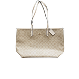 COACH BEIGE MONOGRAM TOTE BAG
