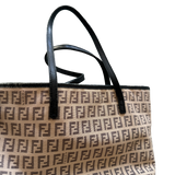 FENDI BEIGE MONOGRAM MINI TOTE BAG