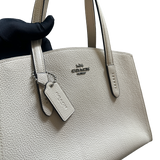 COACH WHITE LEATHER MINI TOTE BAG