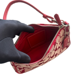 COACH RED MONOGRAM HANDBAG