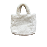 PRADA MILANO TERRY CLOTH WHITE TOTE BAG