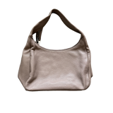 PRADA GREY LEATHER MESSENGER BAG