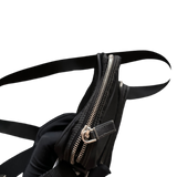 PRADA NYLON DOUBLE SHOULDER BAG BLACK