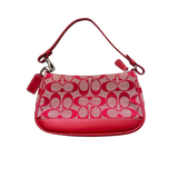 COACH RED MONOGRAM HANDBAG