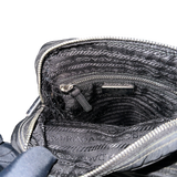PRADA NYLON DOUBLE SHOULDER BAG BLACK