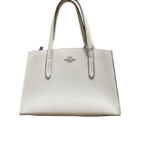 COACH WHITE LEATHER MINI TOTE BAG