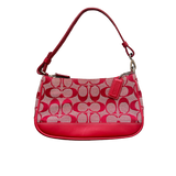 COACH RED MONOGRAM HANDBAG