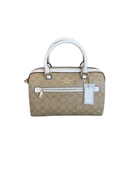 美品✨ COACH 4253 Signature 2way Boston Bag Coach Signature Mini Boston style two way bag with Gold