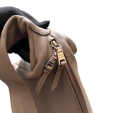 PRADA GREY LEATHER MESSENGER BAG