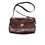 COACH BROWN LEATHER MESSENGER BAG