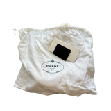 PRADA MILANO TERRY CLOTH WHITE TOTE BAG