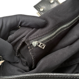 FENDI BLACK MAMMA BUCKET FLAP SHOULDER BAG