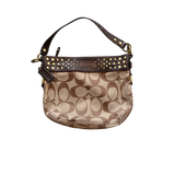COACH BROWN MONOGRAM MESSENGER BAG